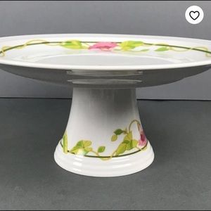 Portsmouth Cake Plate, Toscany Morning Glory